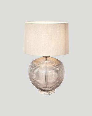 Reeded Glass Base Table Lamp