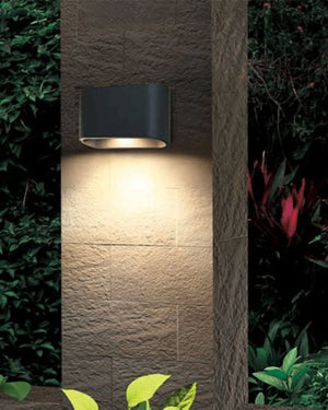 Sandy Anthracite Exterior Down Wall Light | Lighting Collective