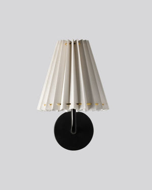 Transitional Pleated Wall Light | Black | Lighting Collective