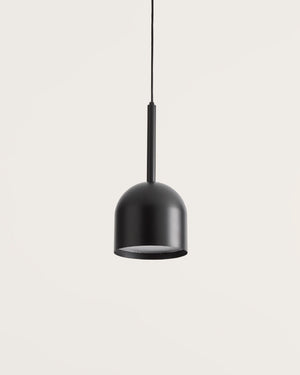 Curved Black Steel Drop Pendant