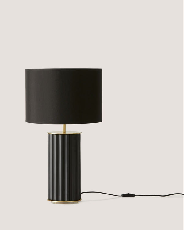 Modern Ridged Ceramic Table Lamp