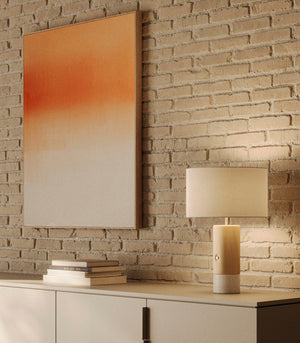 Marble & Wood Table Lamp