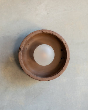 Medium Wide Bowl Concrete Wall Light-Lighting Collective