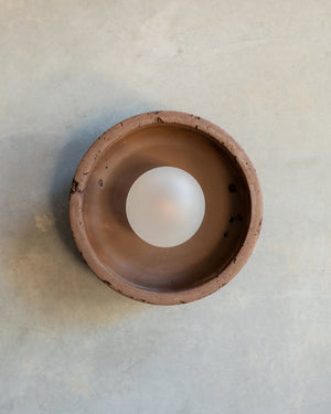 Medium Wide Bowl Concrete Wall Light-Lighting Collective
