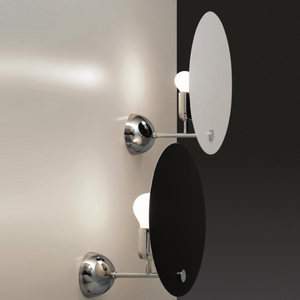 Metal Disc Indirect Wall Light | Lighting Collective | black and white