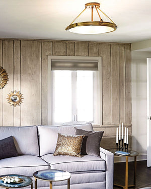 Mid-Century Retro Semi Flush Ceiling Light-Lighting Collective