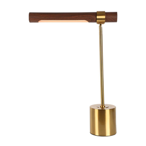 Mid-Century Walnut Table Lamp | Lighting Collective | turned on 