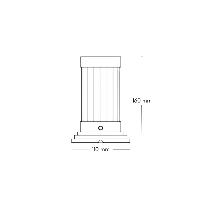 Mini Reeded Glass Table Lamp – Lighting Collective