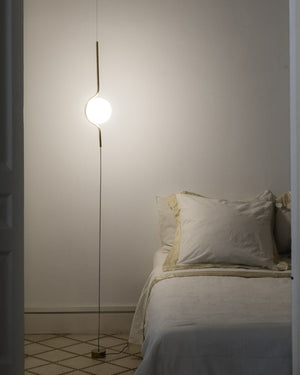 Minimalist Brass Suspended Orb Pendant - Lighting Collective