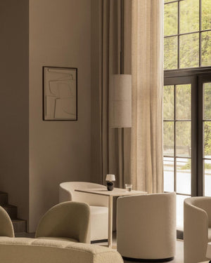 Minimalist Linen Single Pendant | Hashira-Lighting Collective