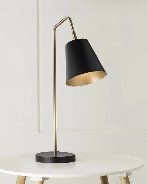 Modern Black & Brass Table Lamp