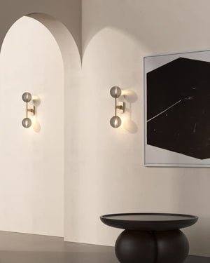 Modern Dual Glass Globe Wall Light | Assorted Finishes-Lighting Collective