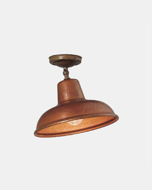 Modern Italian Industrial Ceiling Light With Aged finish