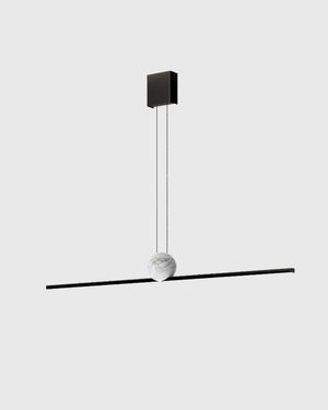 Modern Marble Linear Pendant | Black | SALE - Lighting Collective
