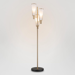 Modern Mid-Century Floor Lamp | Lighting Collective | turned on