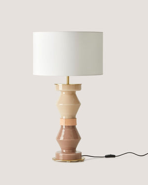Muted Coloured Glass Lamp