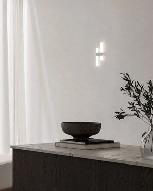 Parallel Cylinder Wall Sconce | White | Lighting Collective