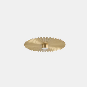 Pleated Brass Ceiling Light | Small | Lighting Collective