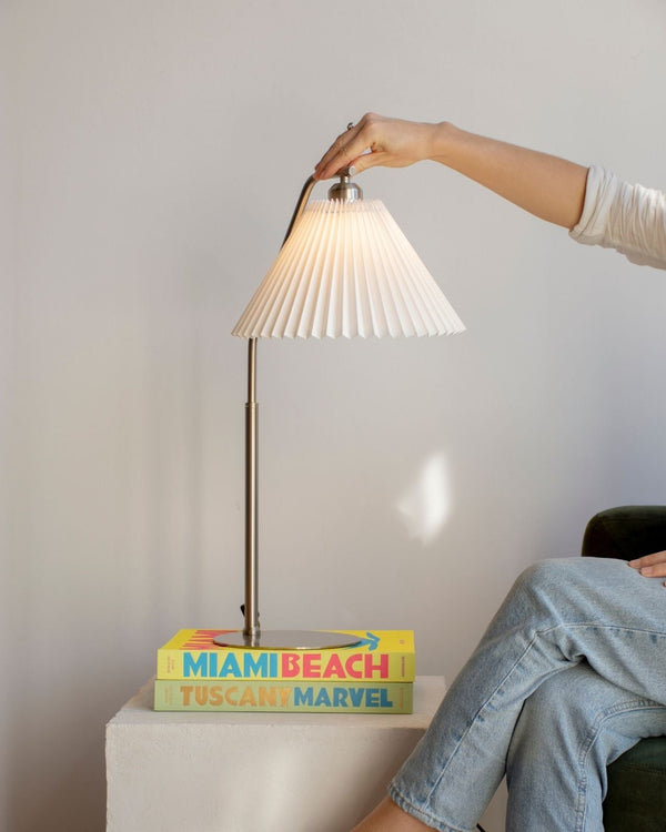 Pleated Cotton Shade Table Lamp