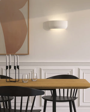 Pleated Plaster Wall Light-Lighting Collective