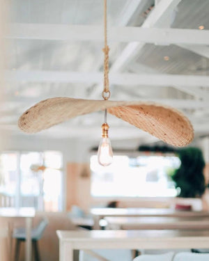Rattan Japanese Wave Pendant Light - Lighting Collective