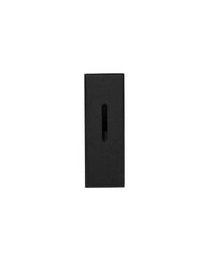 Recessed Slot Step Light in black, the small 110mm faceplate with a short rounded slot.
