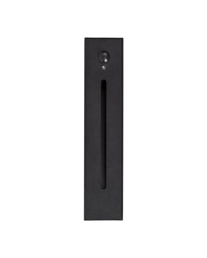 Recessed Slot Step Light with Sensor in black, 185mm tall, the sensor dome sitting above the slot.
