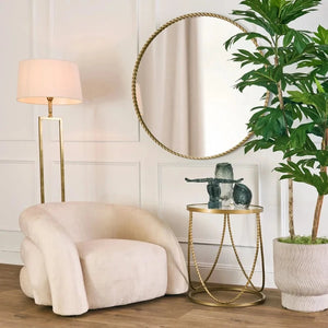 Rectangular Brass Floor Lamp