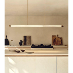 Reeded Glass Linear Pendant