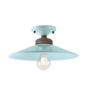 Retro Hand-Painted Ceramic Ceiling Light | Lighting Collective | blue