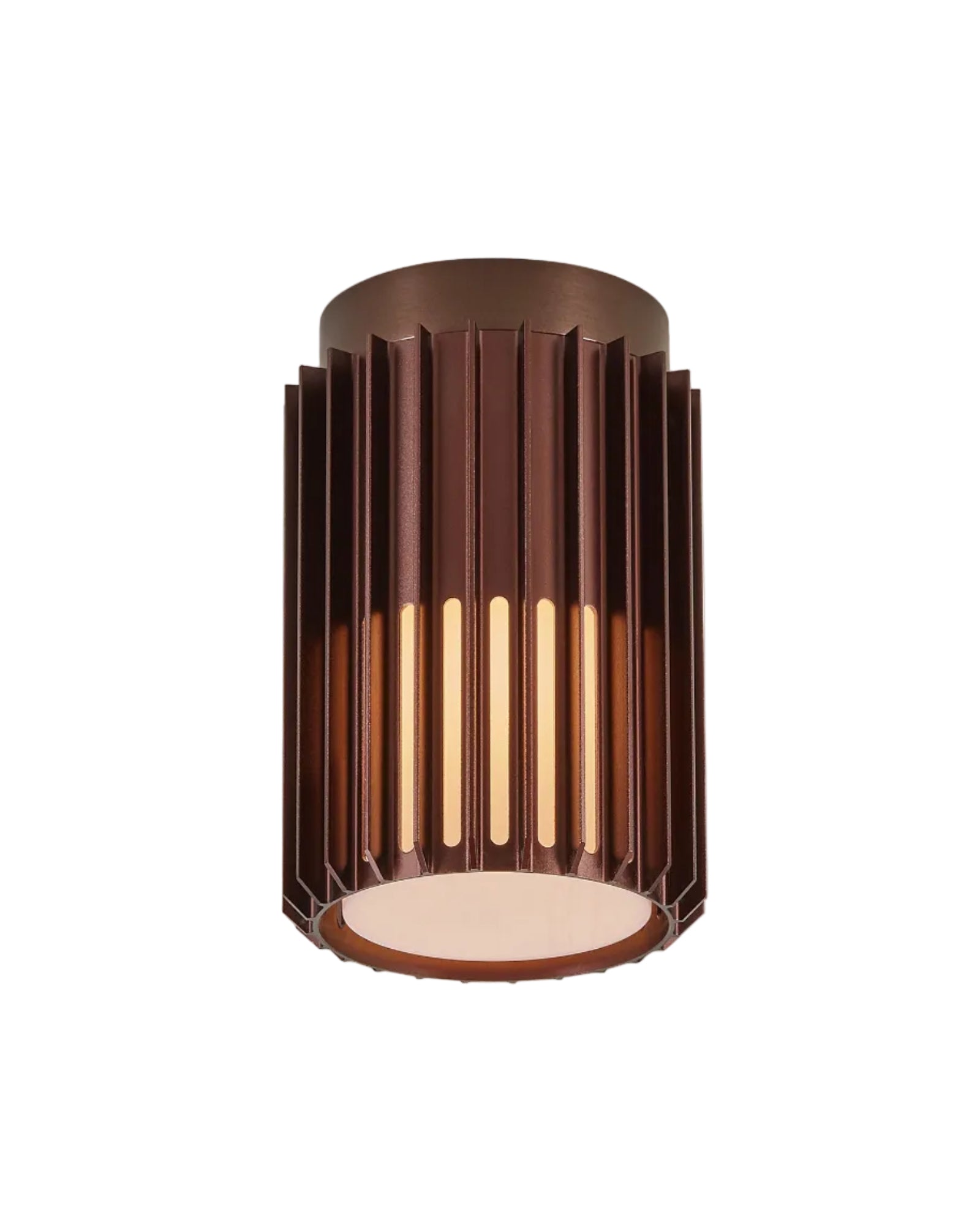 Ribbed Aluminium Cylindrical Ceiling Light | Lighting Collective