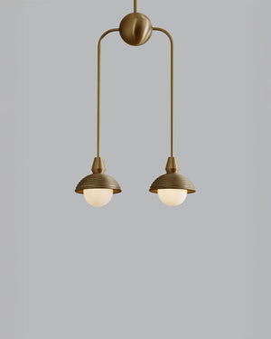 Ribbed Metal Shade Pendant Light - Lighting Collective