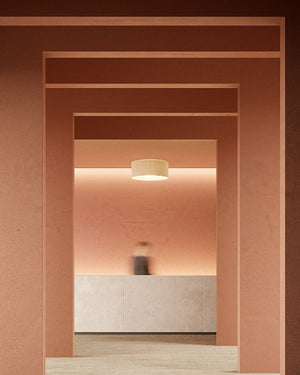 Ribboned Cotton Ceiling Light