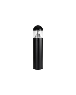 Rounded LED IP65 Bollard Light at 665mm, domed black cap above a clear lit head.

