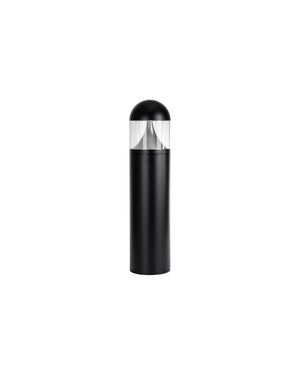 Rounded LED IP65 Bollard Light at 665mm, domed black cap above a clear lit head.
