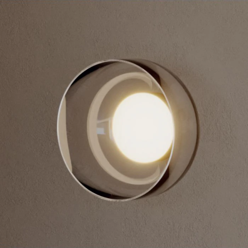 Front Light Rounded Rounded Glass Wall Light – Lighting Collective