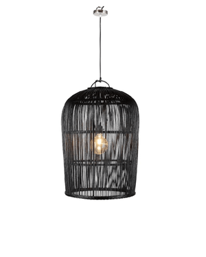 Rustic Black Wicker Pendant-Lighting Collective