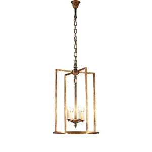 Rustic Brass Lantern Pendant