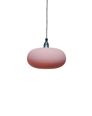 Sanded Danish Hand Blown Glass Pendant | Silver - Lighting Collective