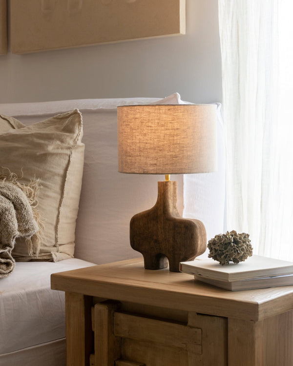 Sculptural Organic Timber Table Lamp | Sura