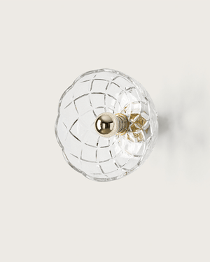Lighting Collective Sculptured Glass Dome Disc Wall Light 