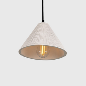 Short Ceramic Grooved Pendant | Lighting Collective