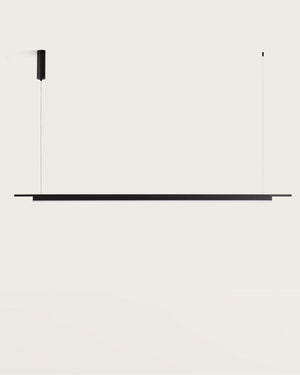Sleek Matte Black Linear Pendant
