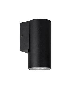 Fixed down wall light in black finish