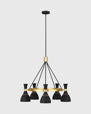 Sleek Nordic Accent Chandelier