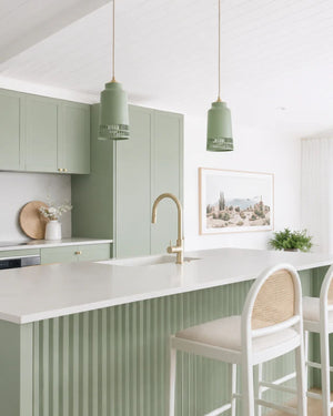 Spanish Clay Pendant Light | Glicinia | Pesto Styled in a Contemporary Kitchen