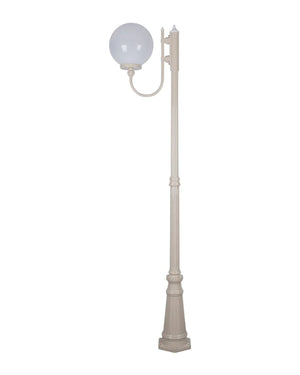 Sphere Curved Arm Post Light - Lighting Collective