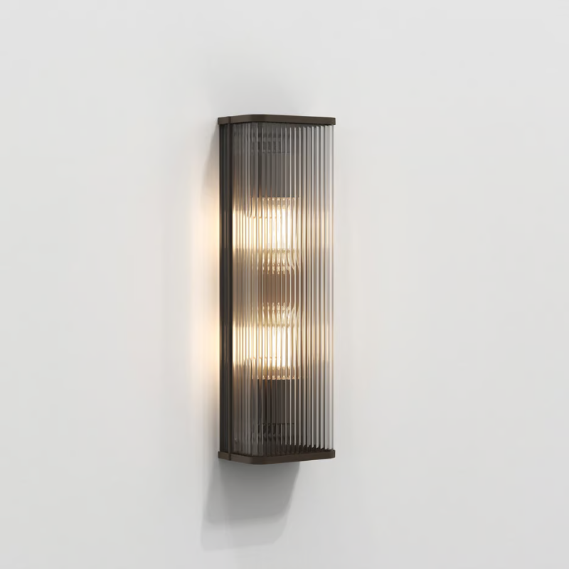 Square Reeded Glass Square Reeded Glass Wall Light – Lighting Collective