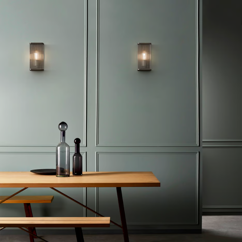Square Reeded Glass Square Reeded Glass Wall Light – Lighting Collective