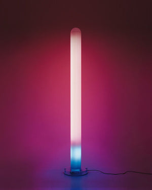 Neon light with gradient color on a dark background
